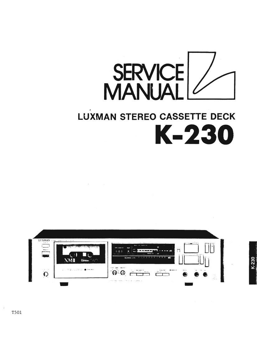 Luxman K 230 Service Manual
