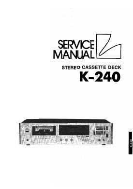 Luxman K 240 Service Manual