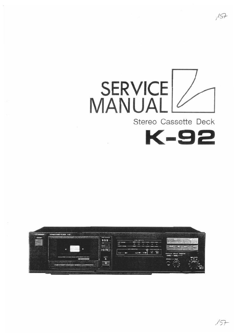 Luxman K 92 Service Manual