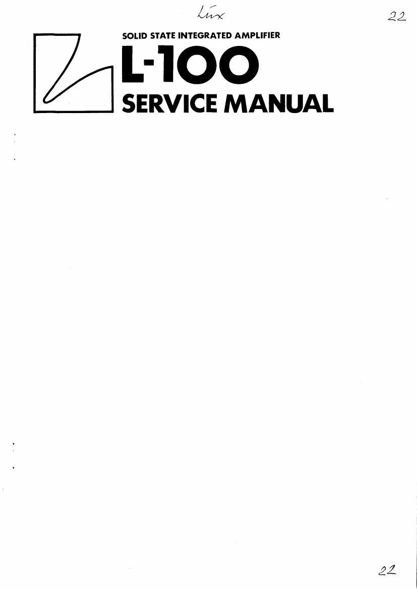 luxman l 100 service manual