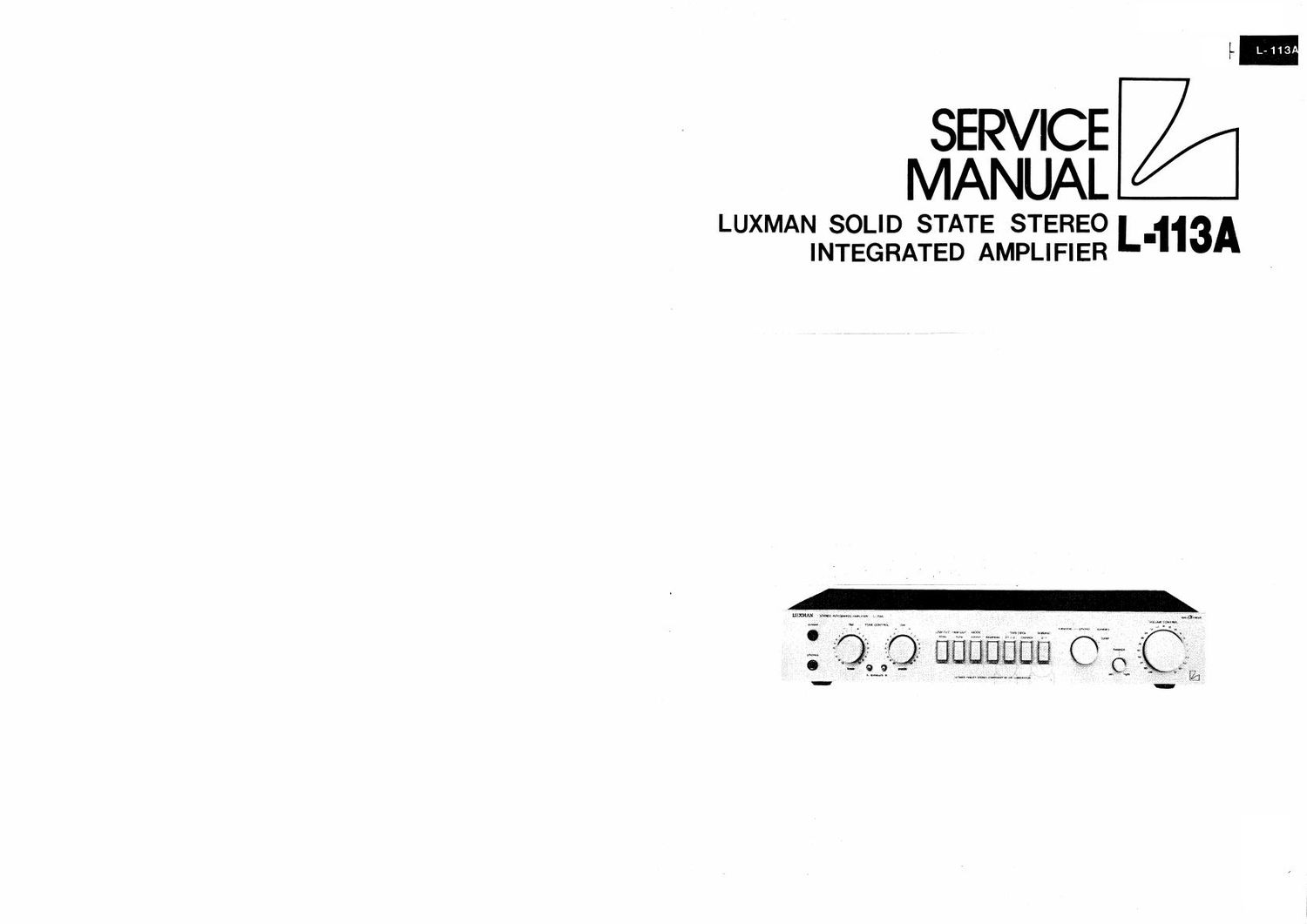 luxman l 113 a service manual