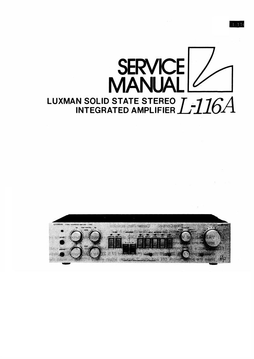 luxman l 116 a service manual
