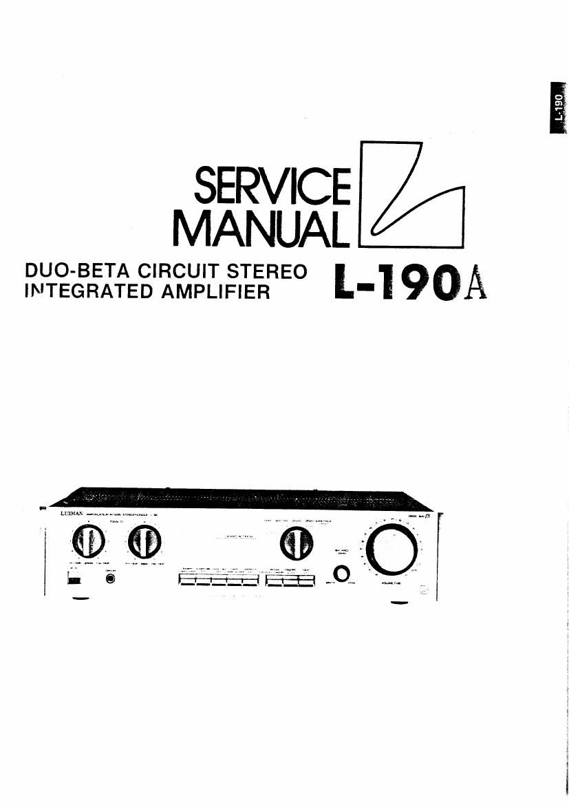 luxman l 190 a service manual