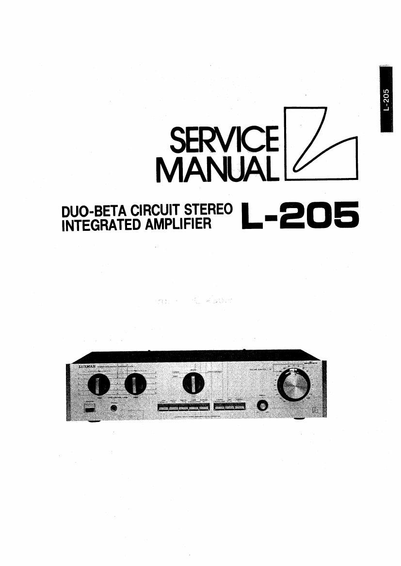 luxman l 205 service manual