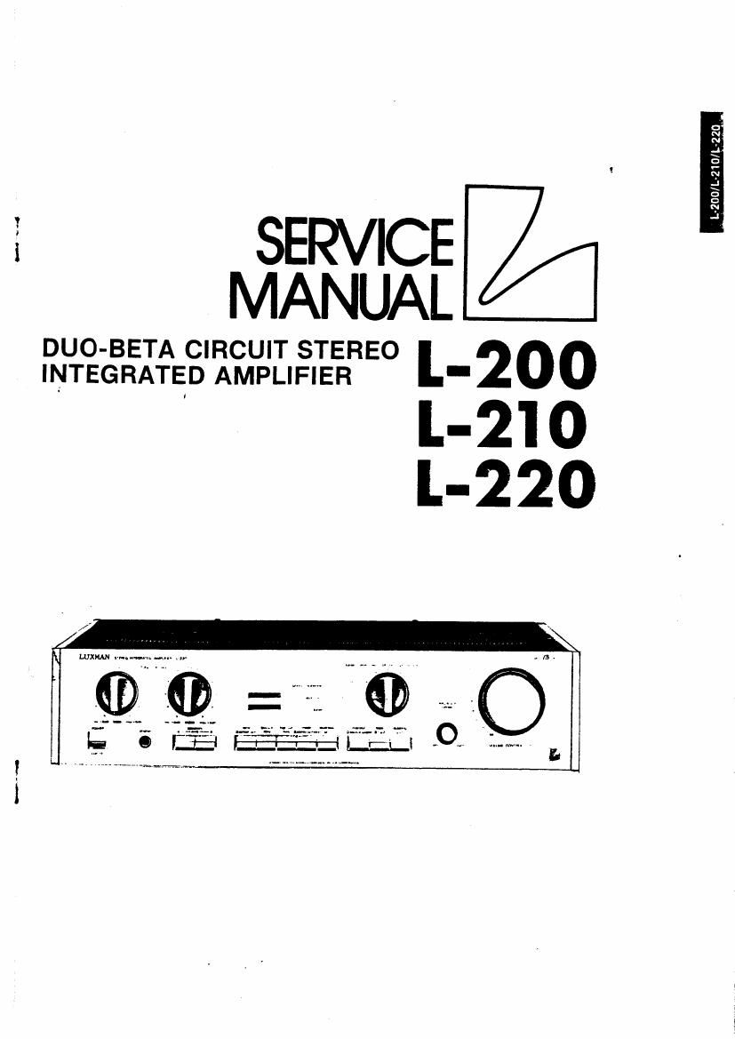 luxman l 210 service manual