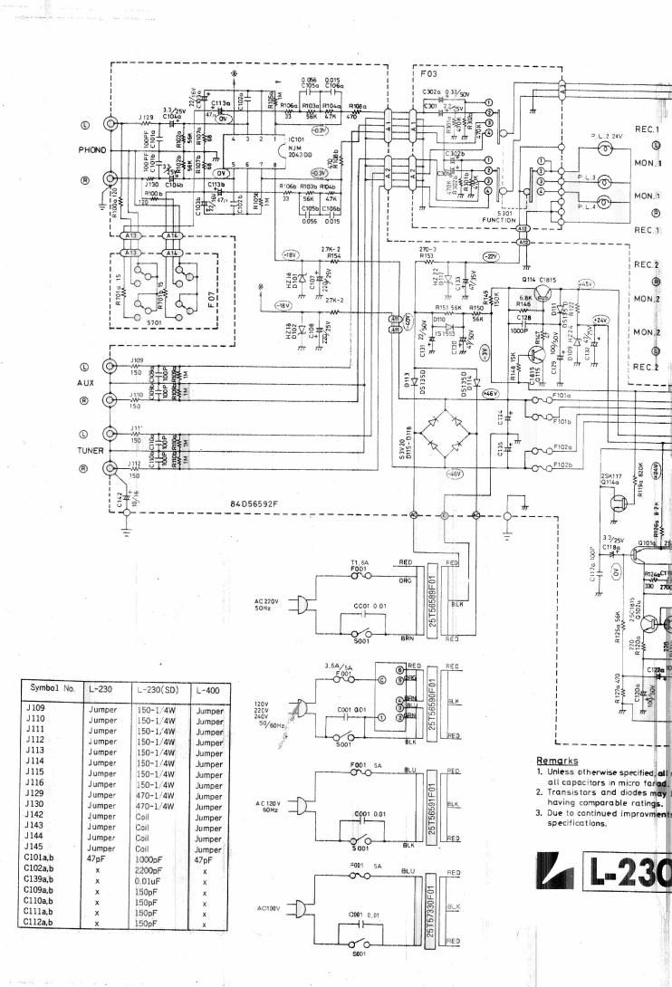 luxman l 230 schematic