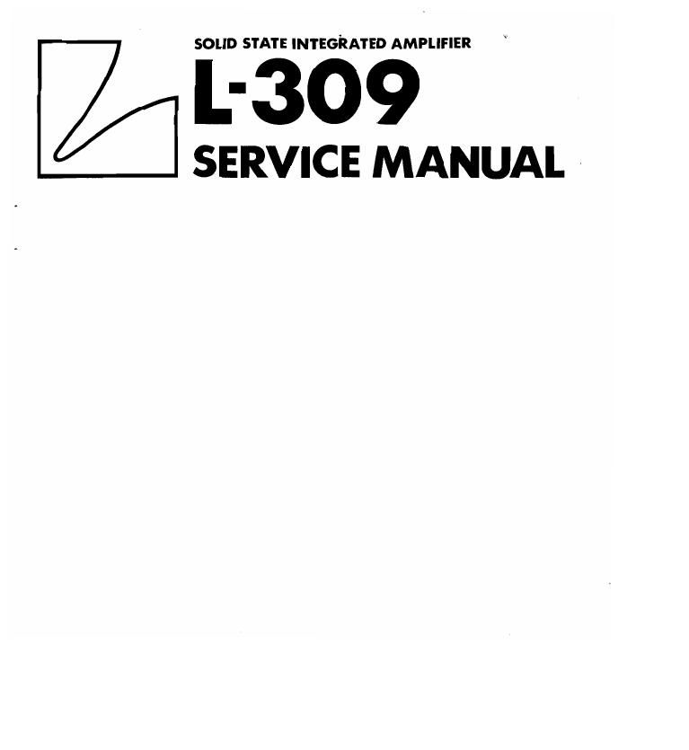 Luxman L 309 Service Manual