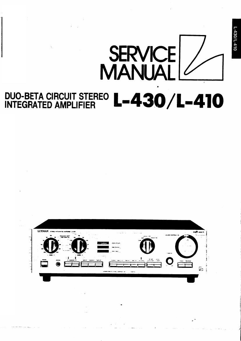 Luxman L 430 L 410 Service Manual