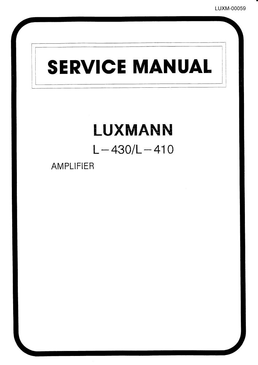 luxman l 430 service manual