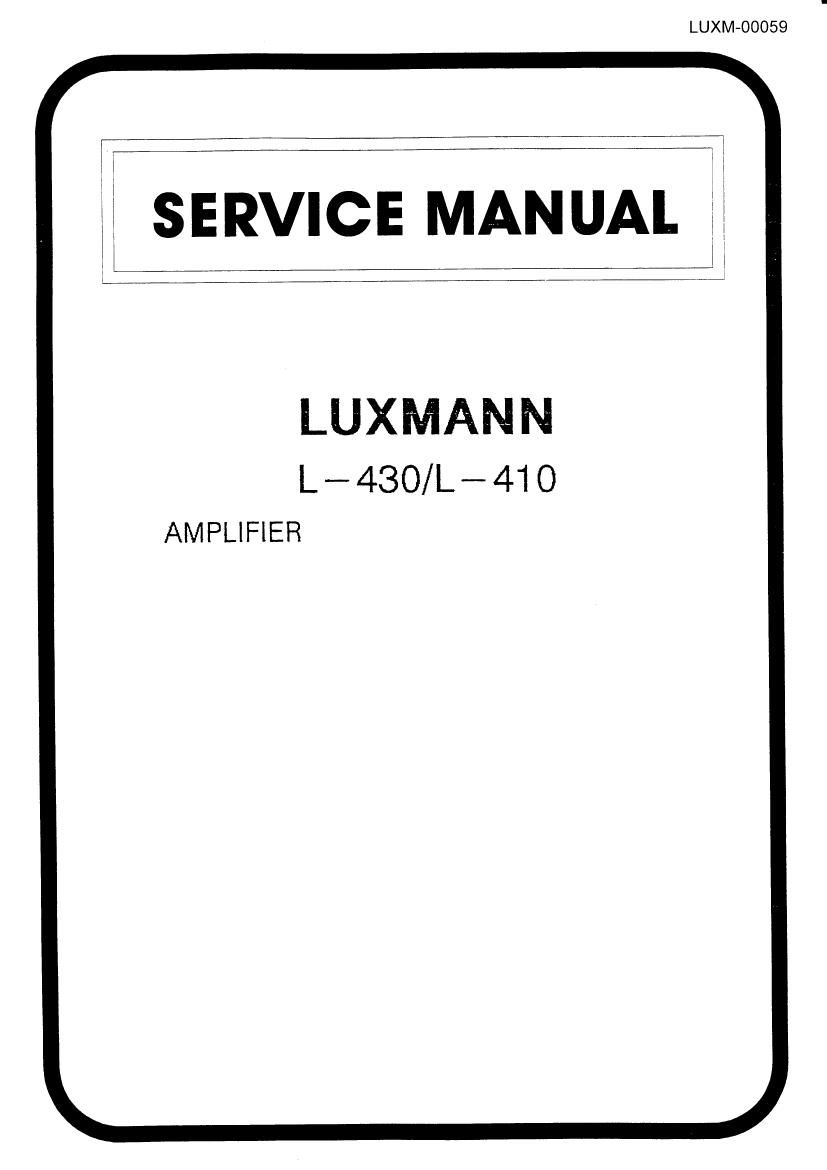 luxman l 430 service manual