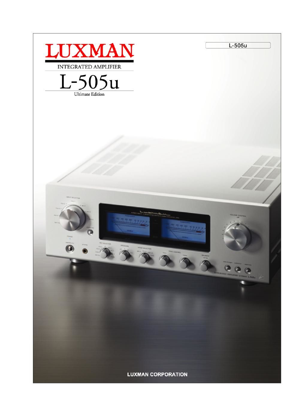 luxman l 505 u brochure