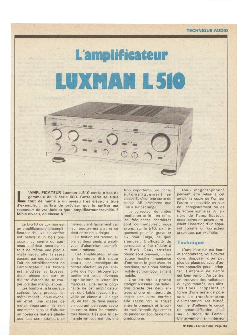 luxman l 510 Test