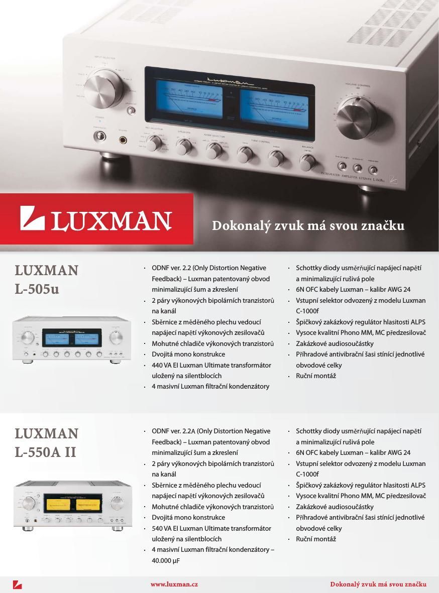 Luxman L 550 AII Brochure