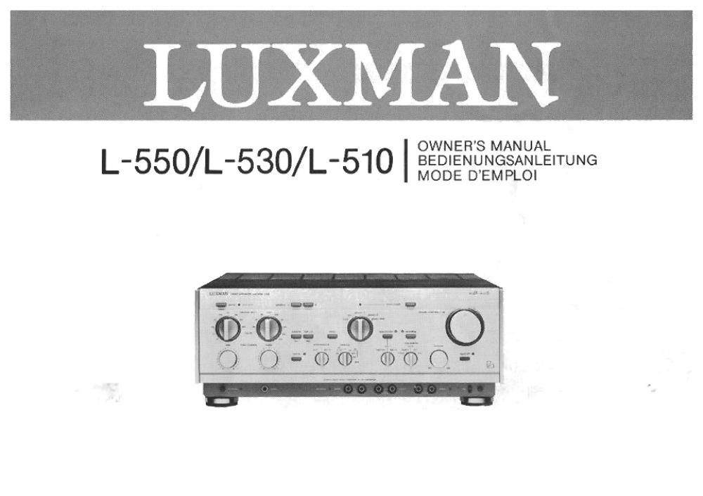 luxman l 550 owners manual