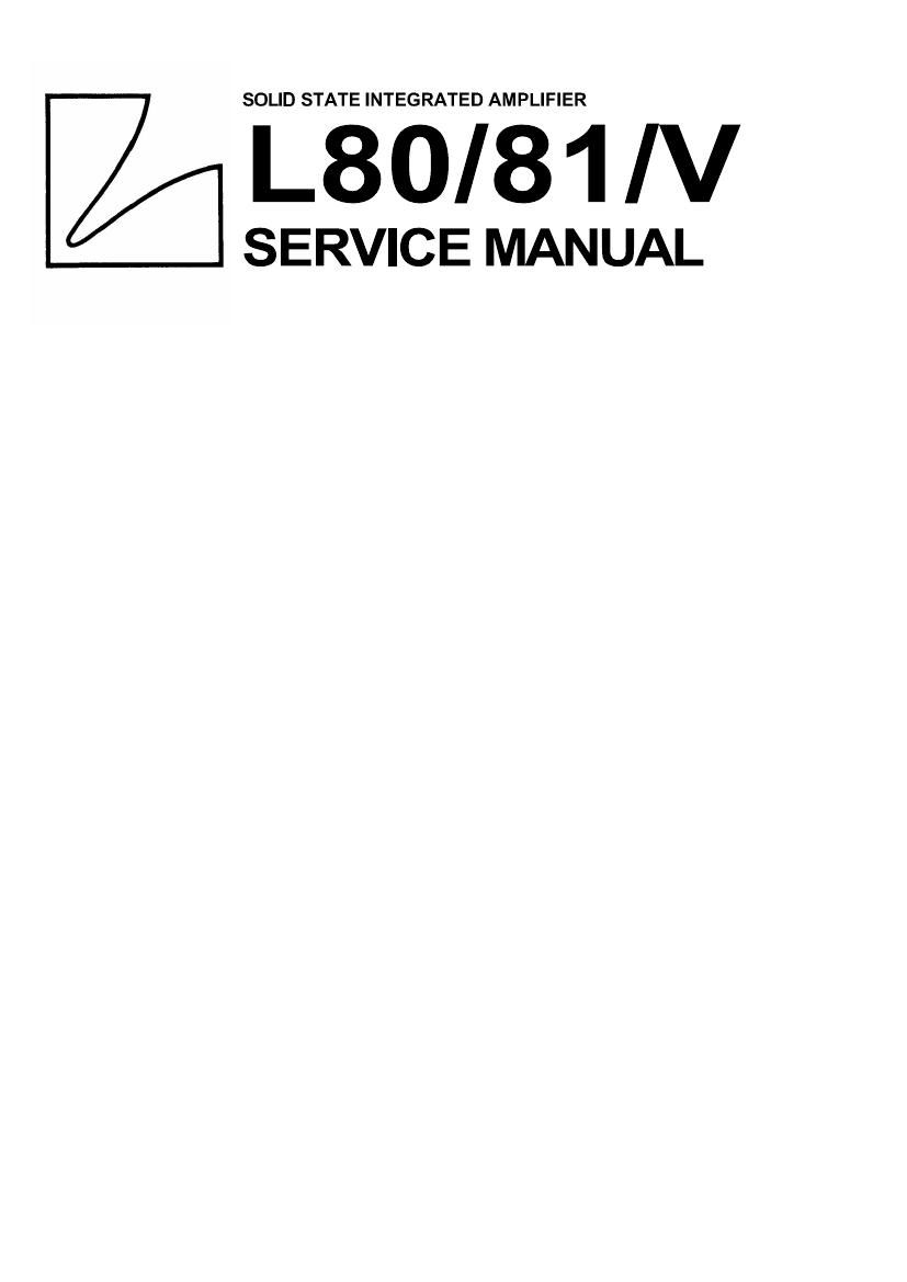 Luxman L 80 L 81 V Service Manual