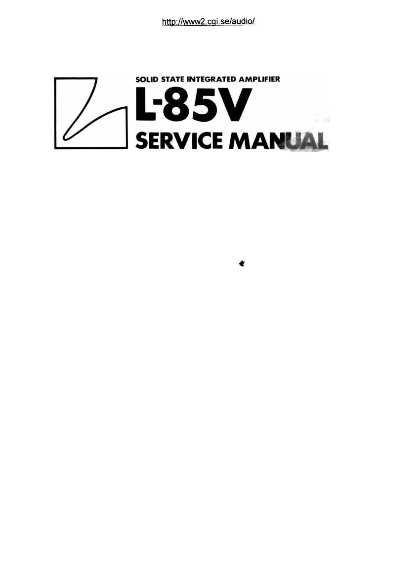 luxman l 85 v service manual