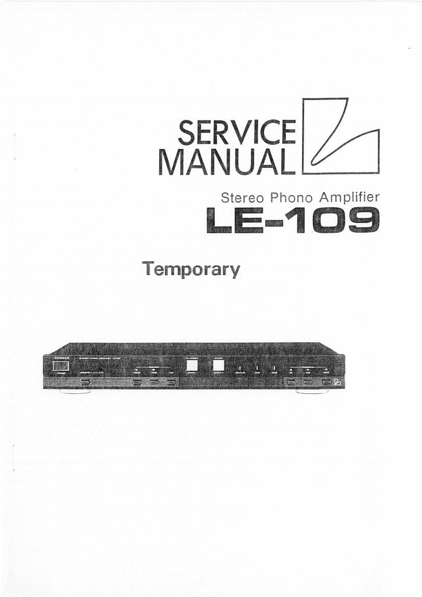 luxman le 109 service manual