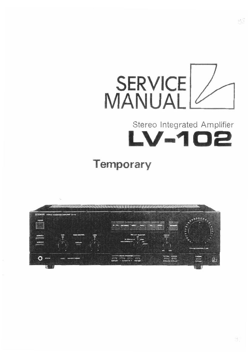Luxman LV 102 Service Manual