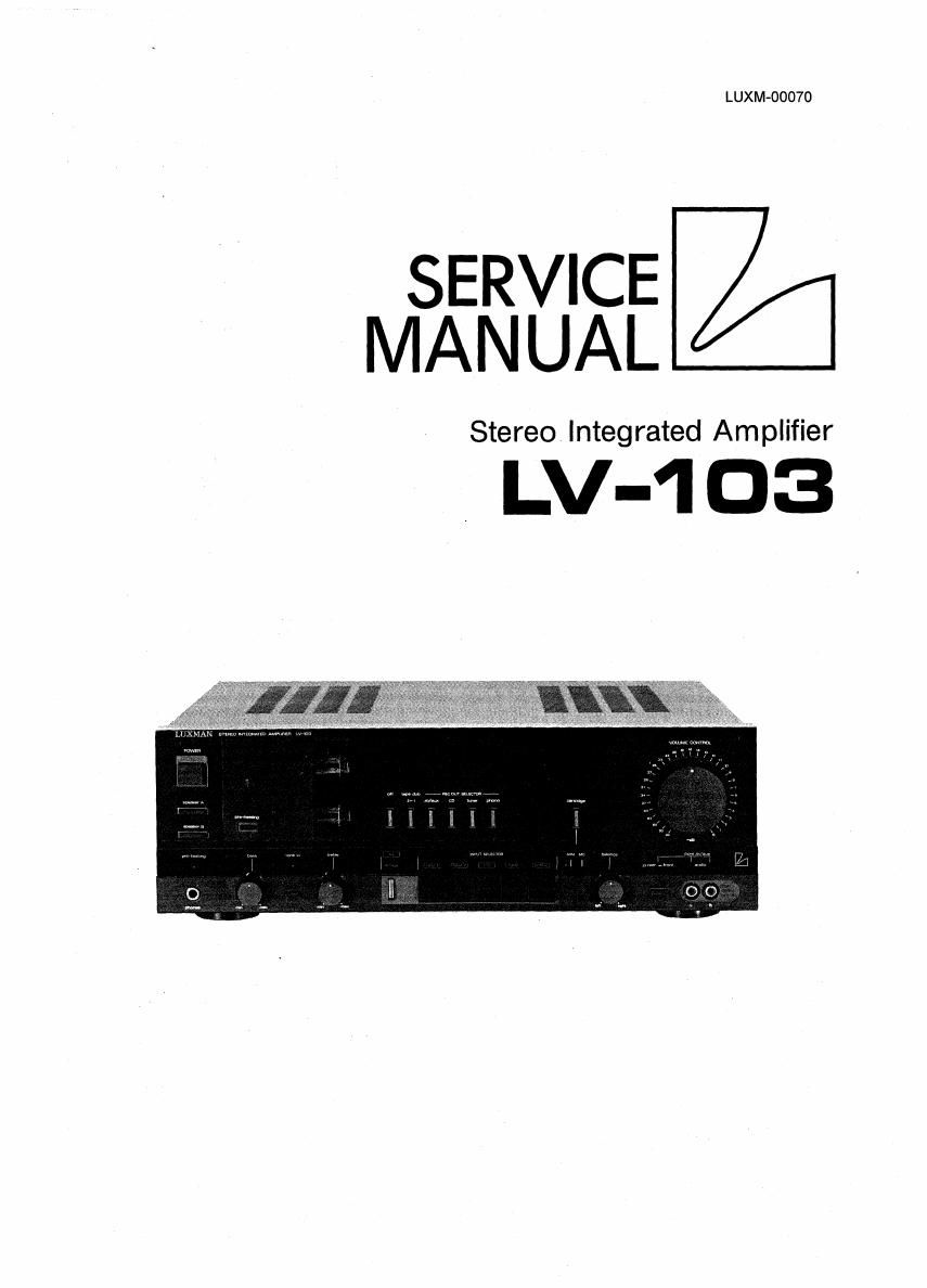luxman lv 103 service manual