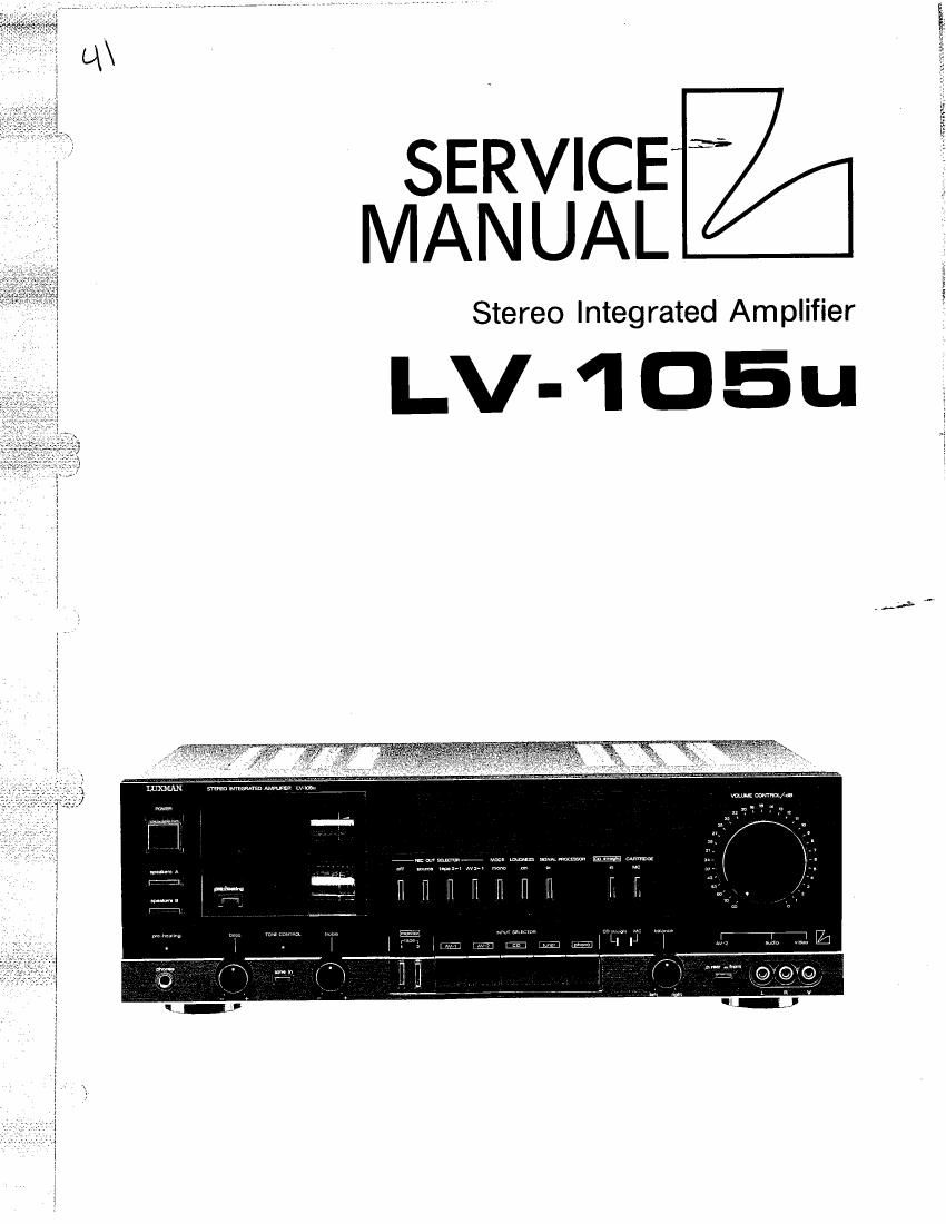 luxman lv 105 u service manual