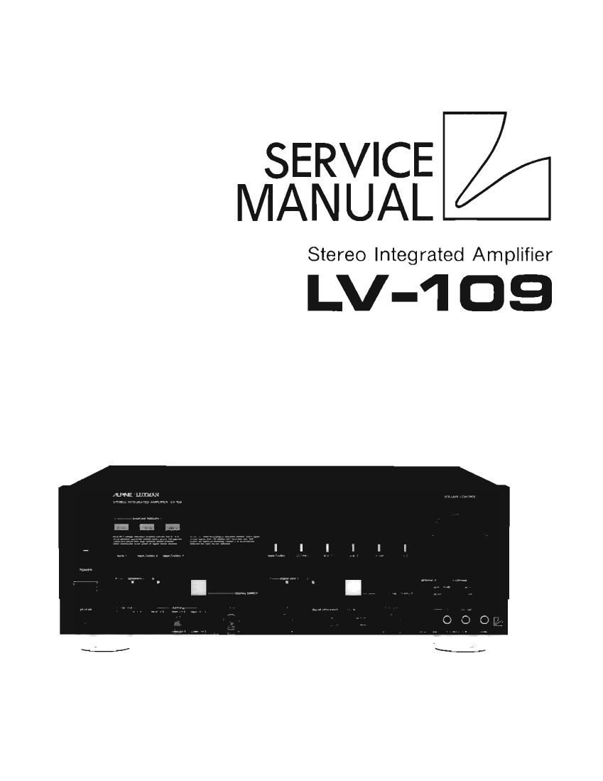 Luxman LV 109 Service Manual