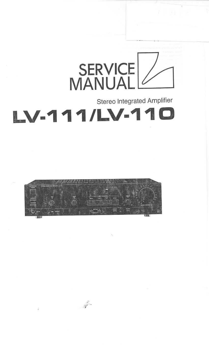 luxman lv 110 service manual