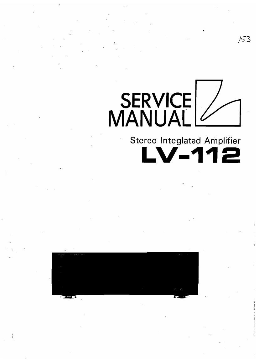 Luxman LV 112 Service Manual