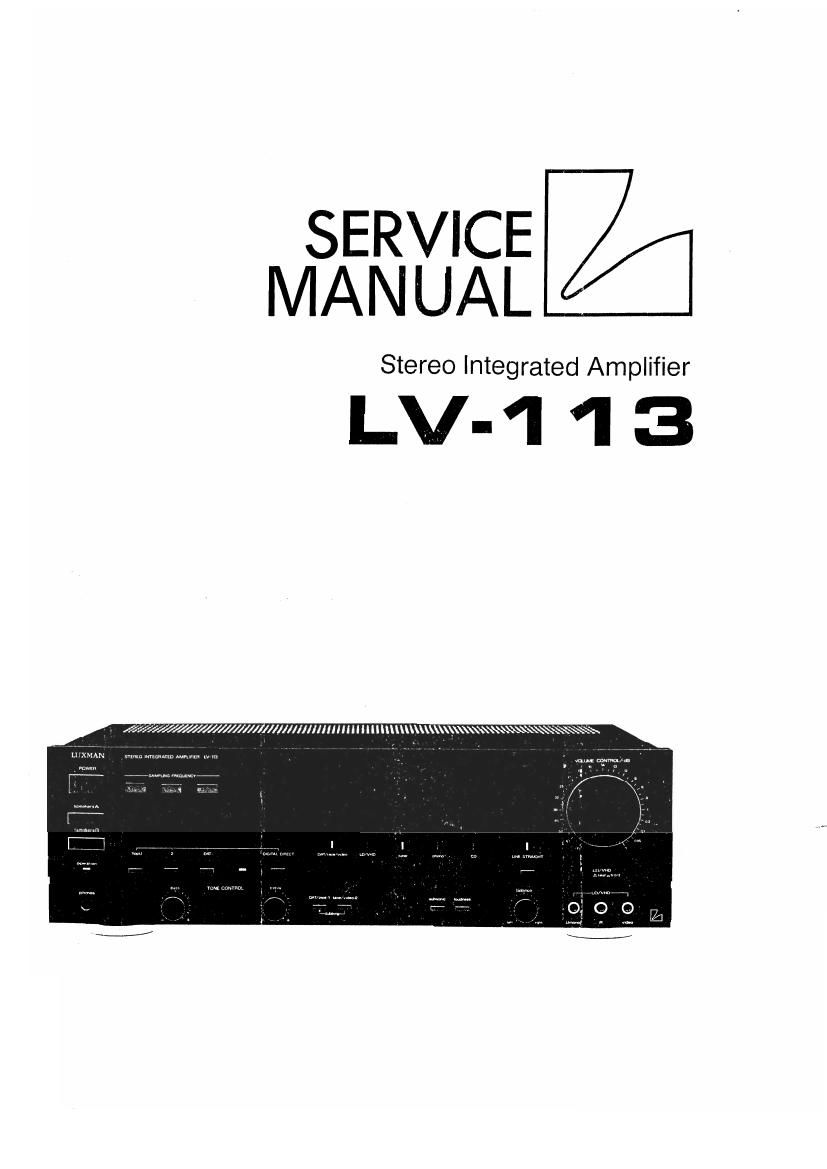 Luxman LV 113 Service Manual