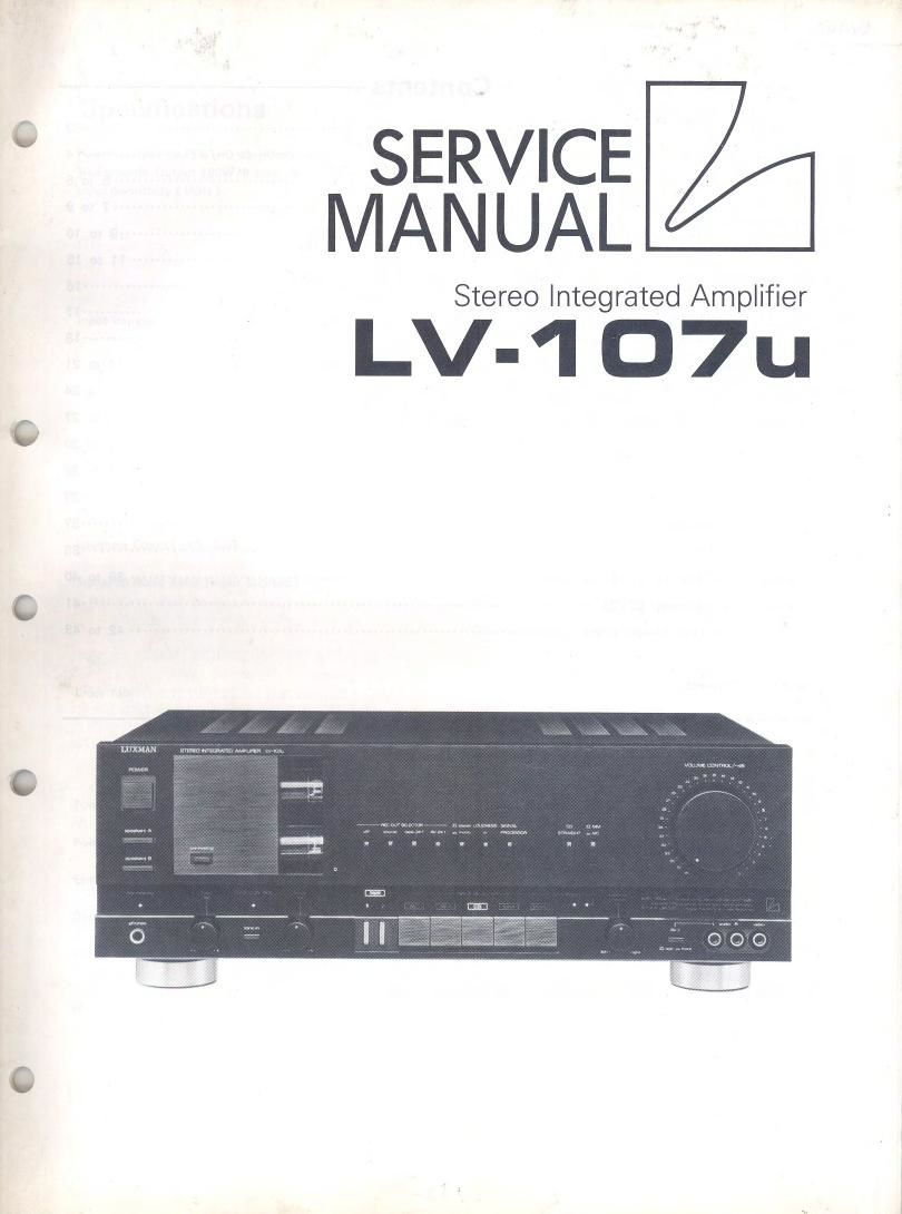 luxman lv 117 u service manual