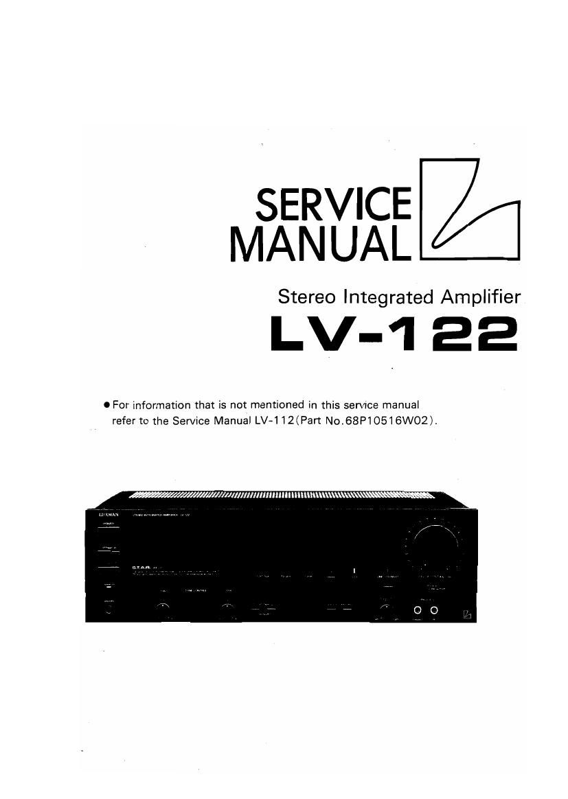 Luxman LV 122 Service Manual
