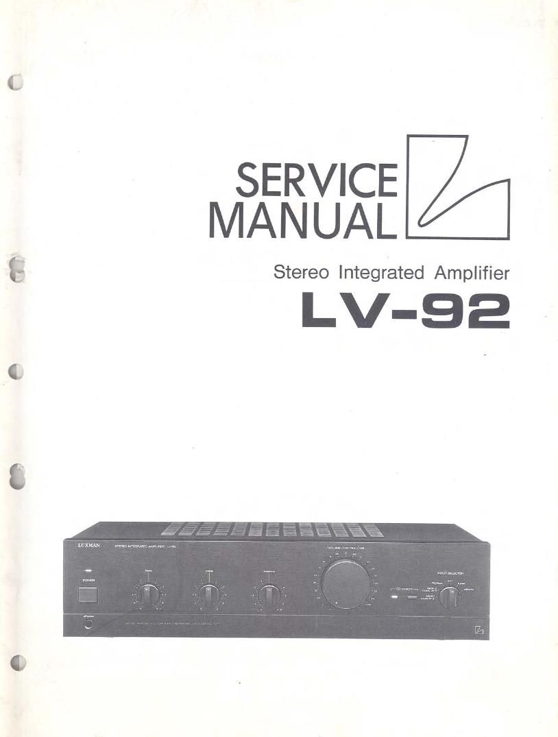 luxman lv 92 service manual