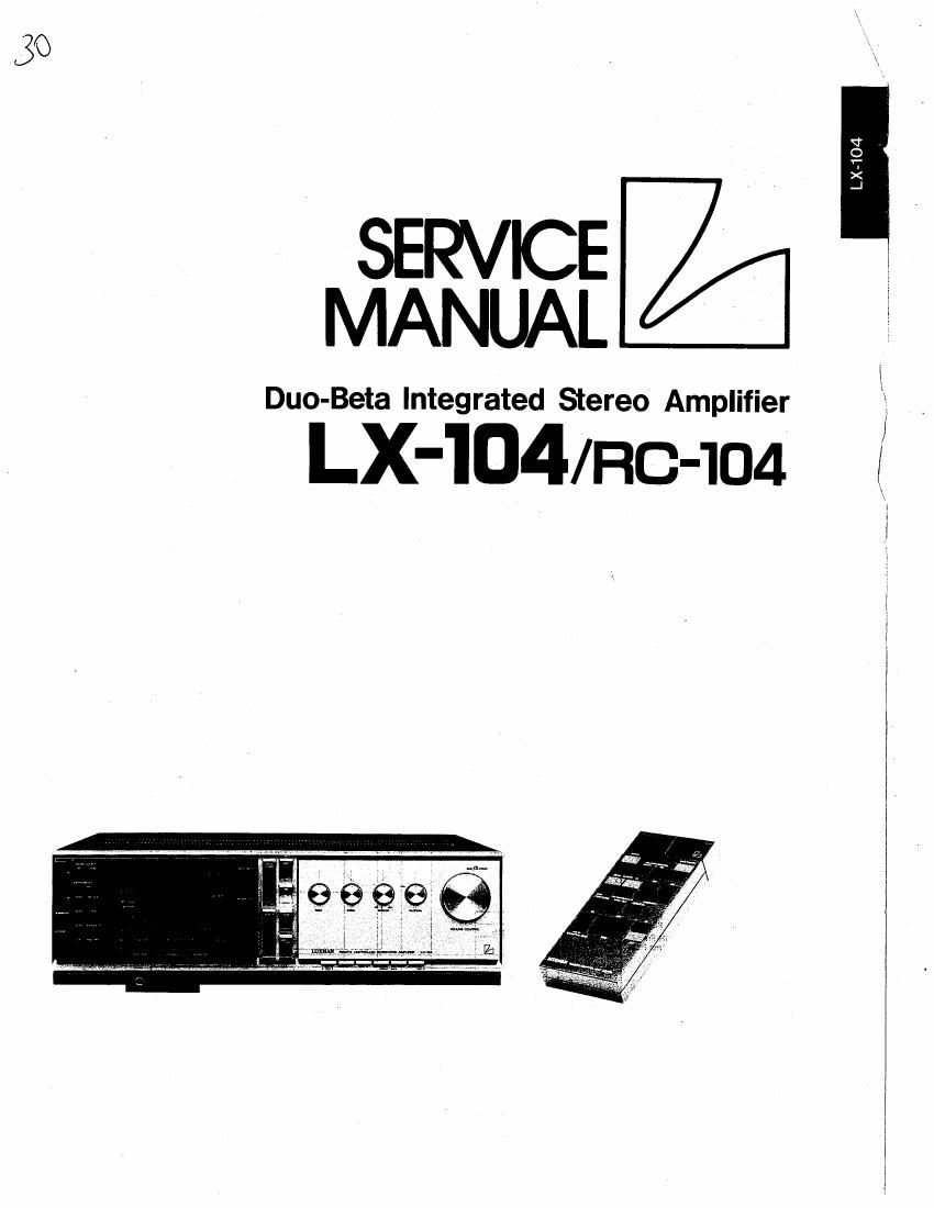 luxman lx 104 service manual