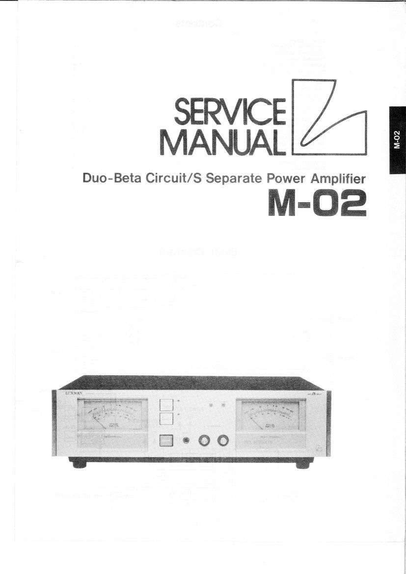 luxman m 02 service manual