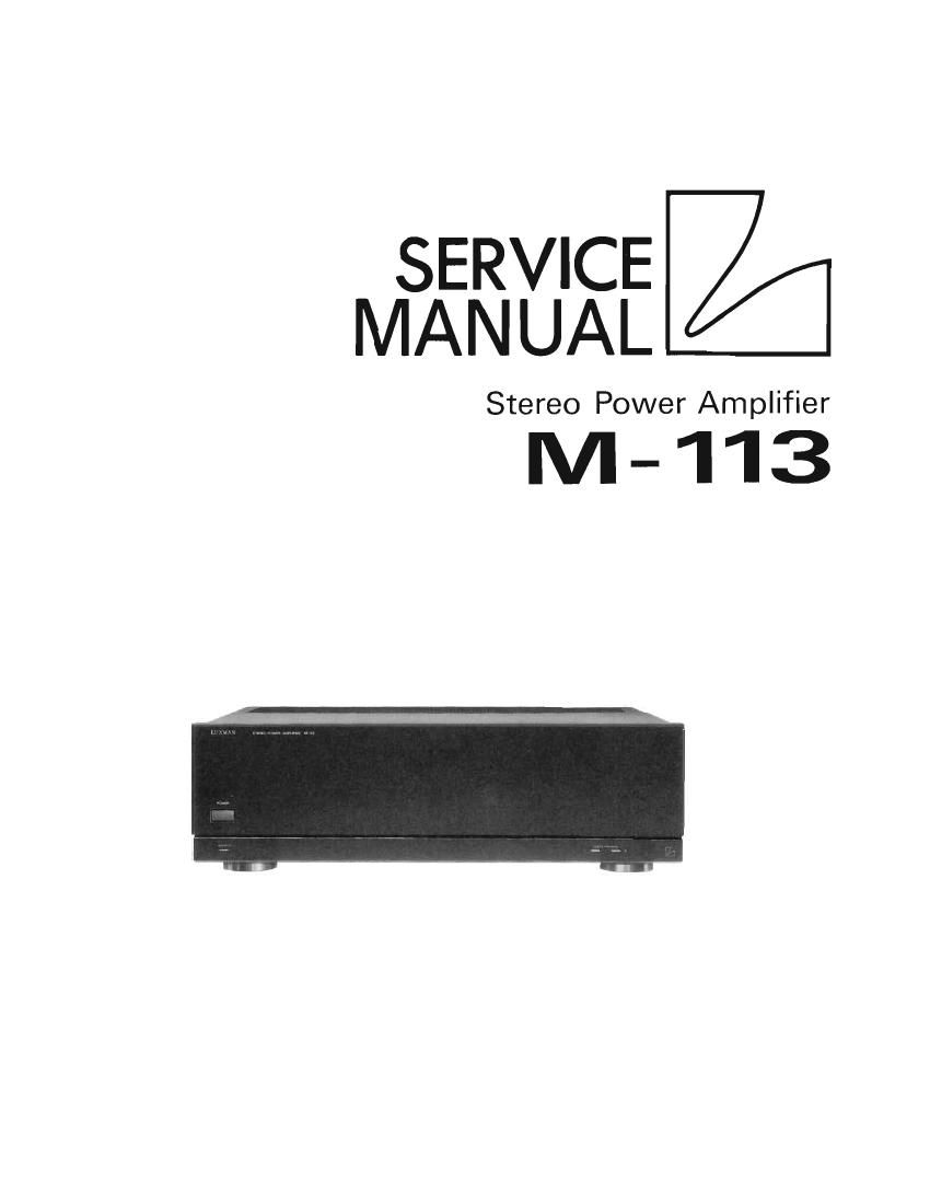 Luxman M 113 Service Manual