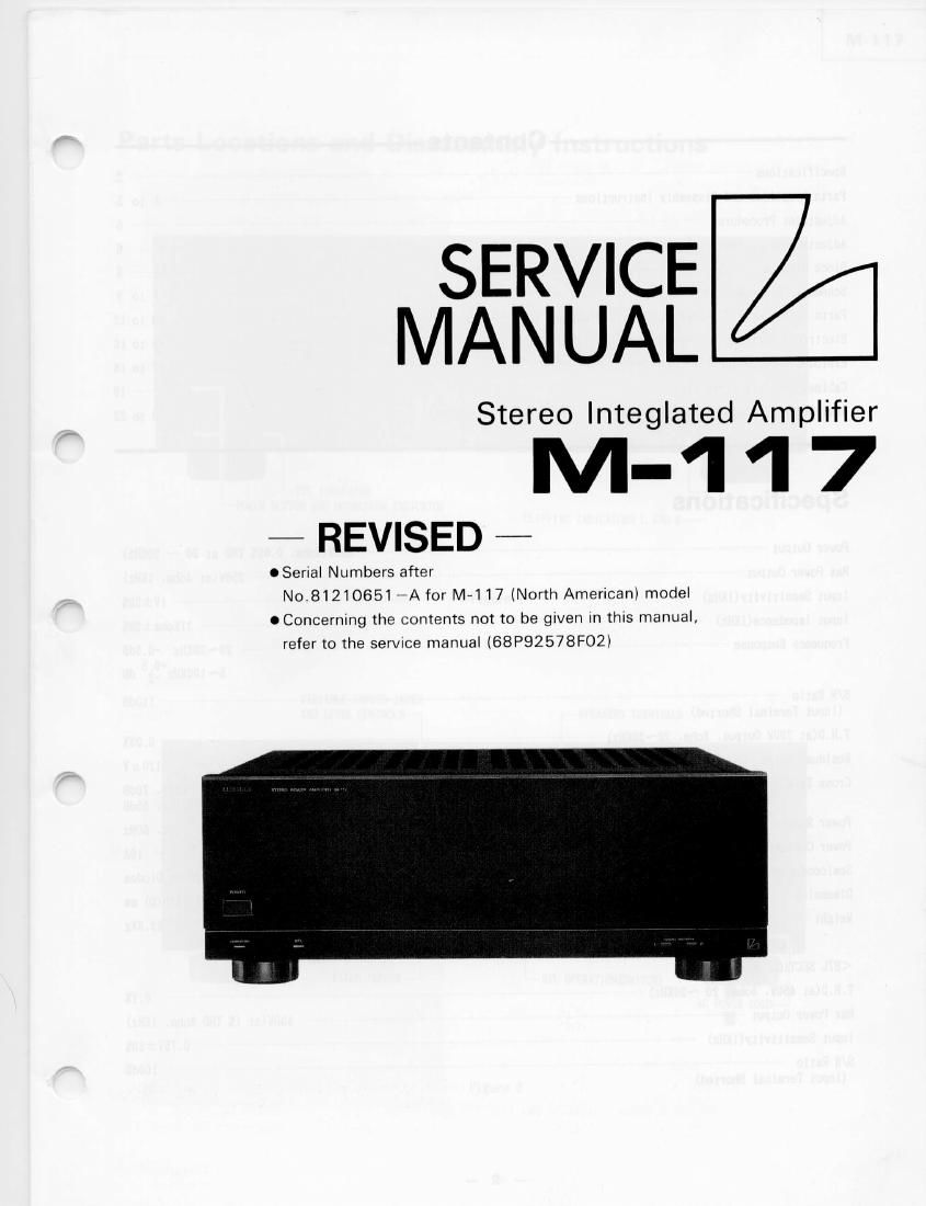 luxman m 117 service manual