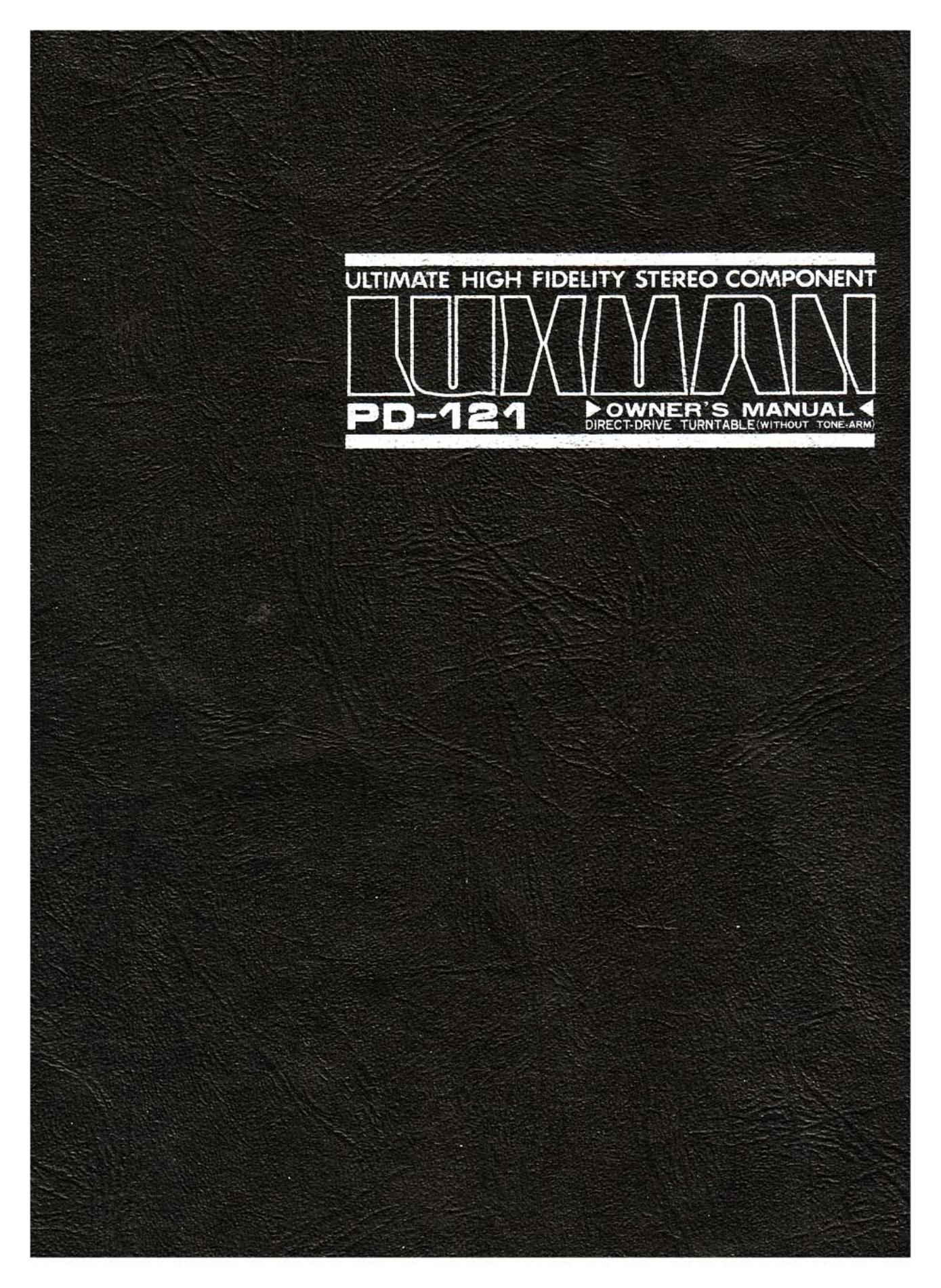 luxman pd 121 owners manual