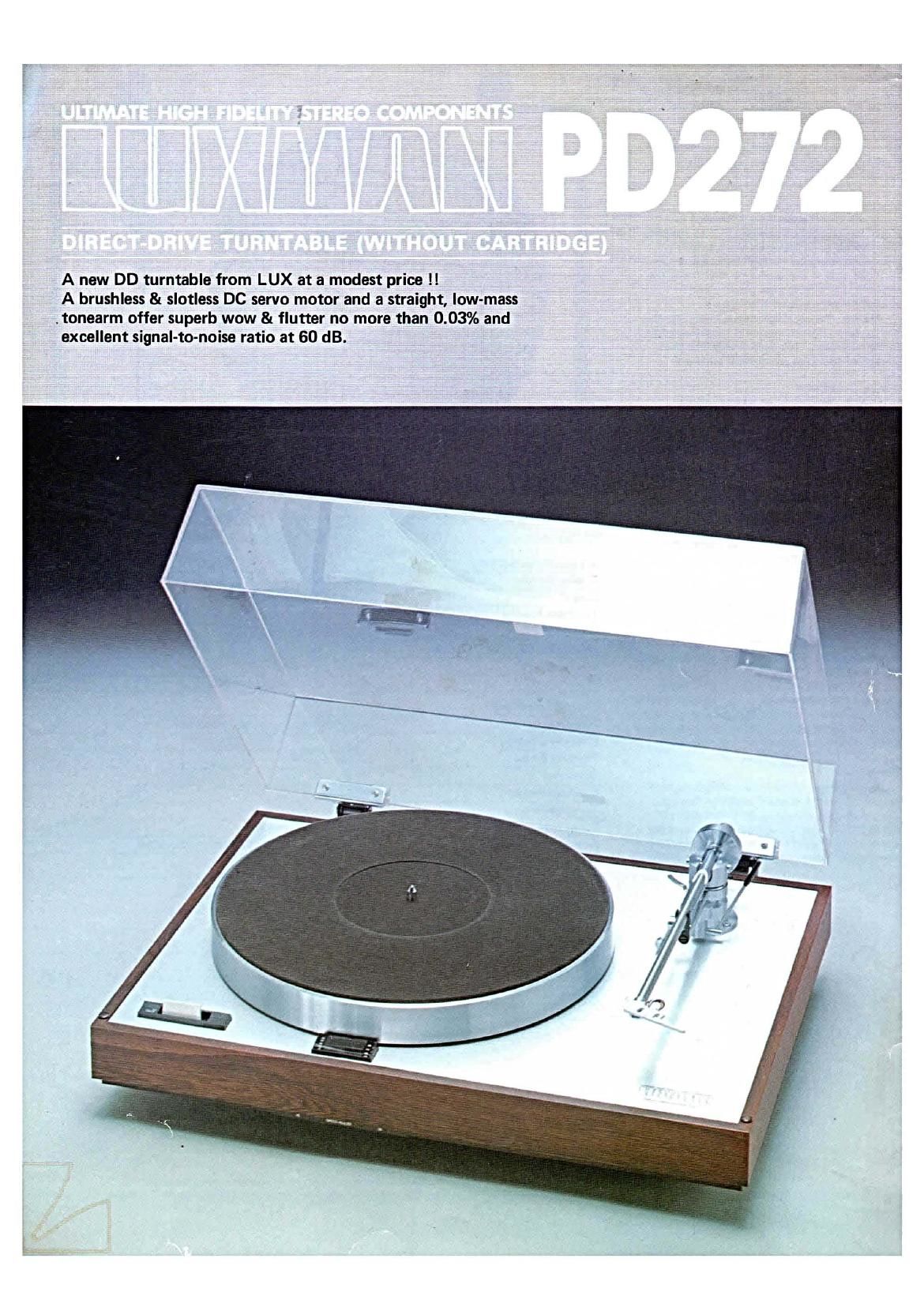 Luxman PD 272 Brochure