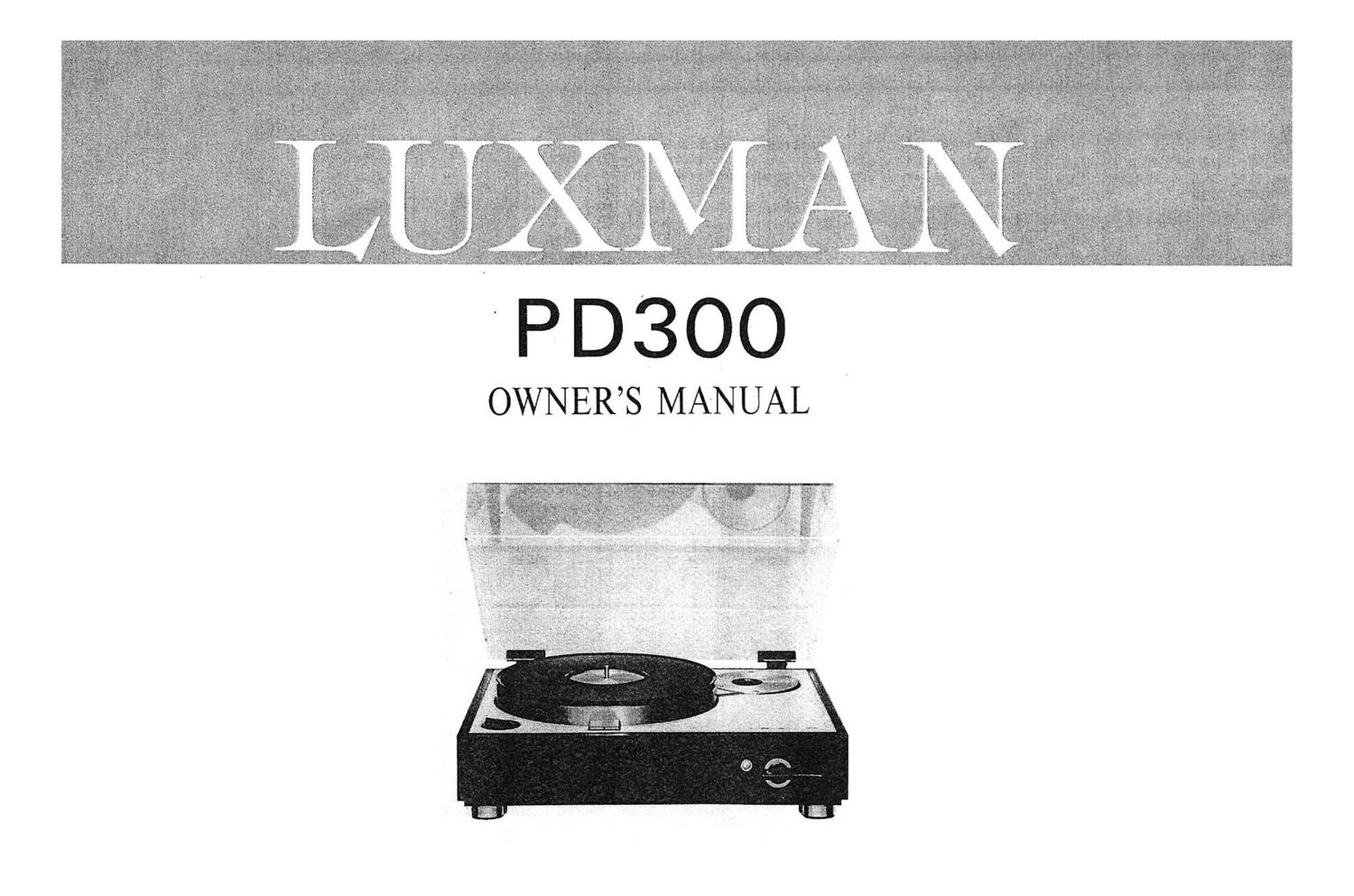 luxman pd 300 owners manual