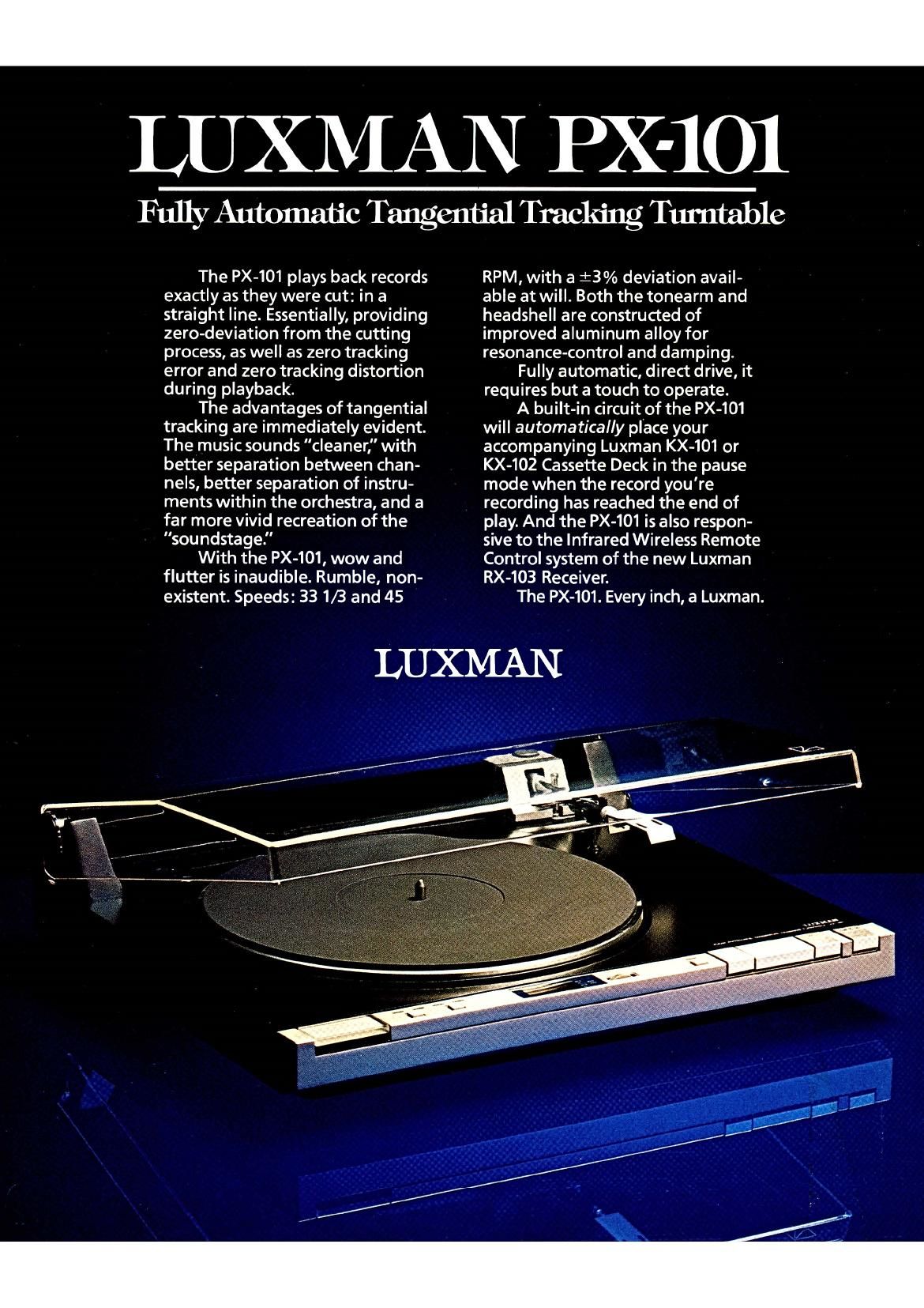 Luxman PX 101 Brochure