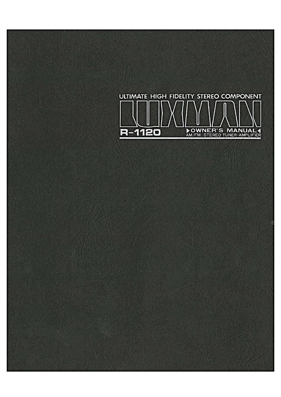 Luxman R 1120 Owners Manual
