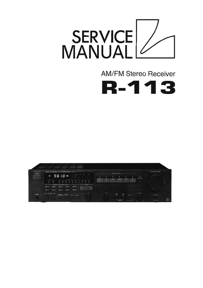 Luxman R 113 Service Manual