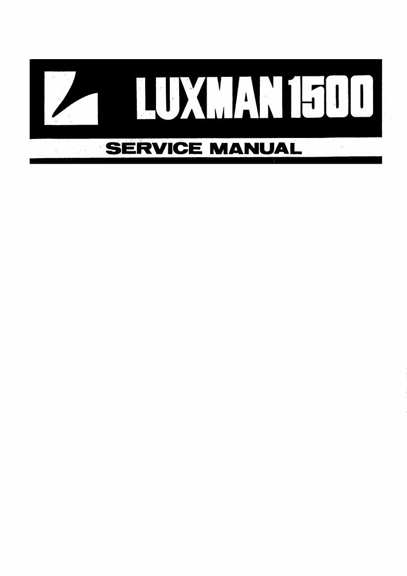 luxman r 1500 service manual