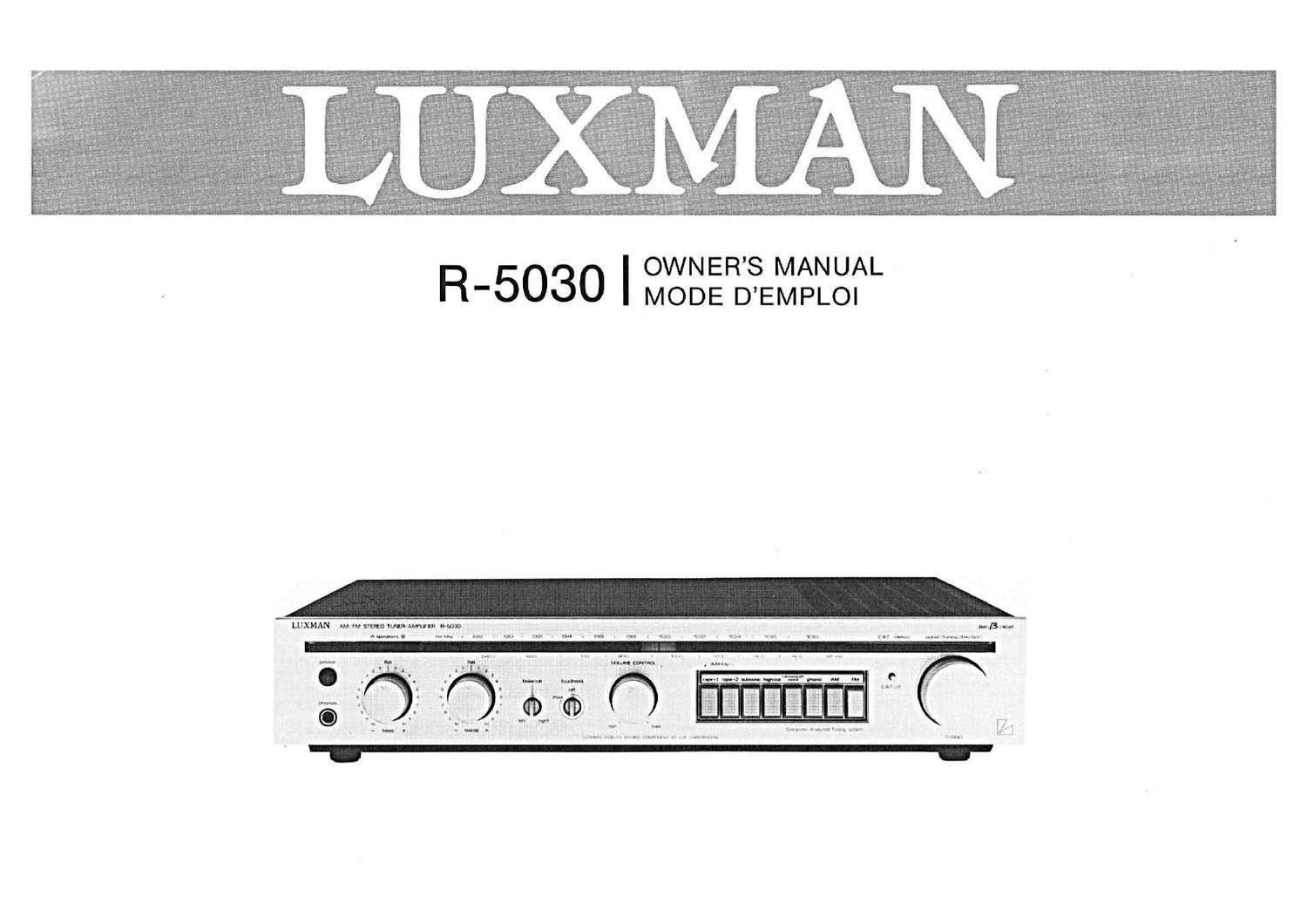 Luxman R 5030 Owners Manual