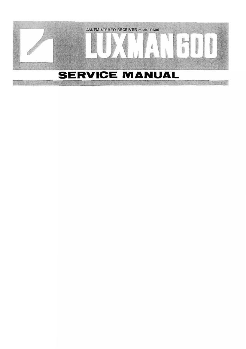 Luxman R 600 Service Manual