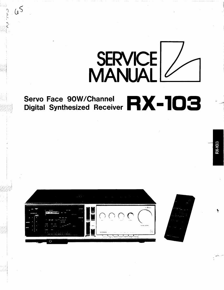 luxman rx 103 service manual
