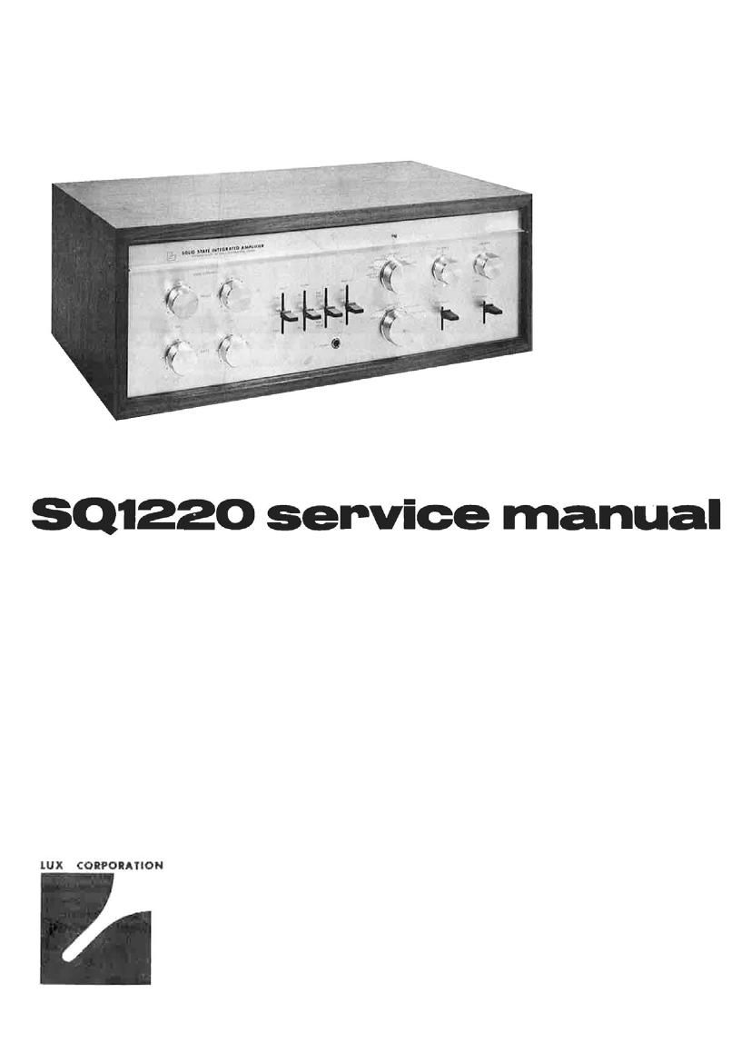 Luxman SQ 1220 Service Manual