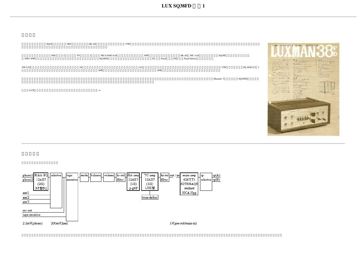 Luxman SQ 38 FD Service Manual