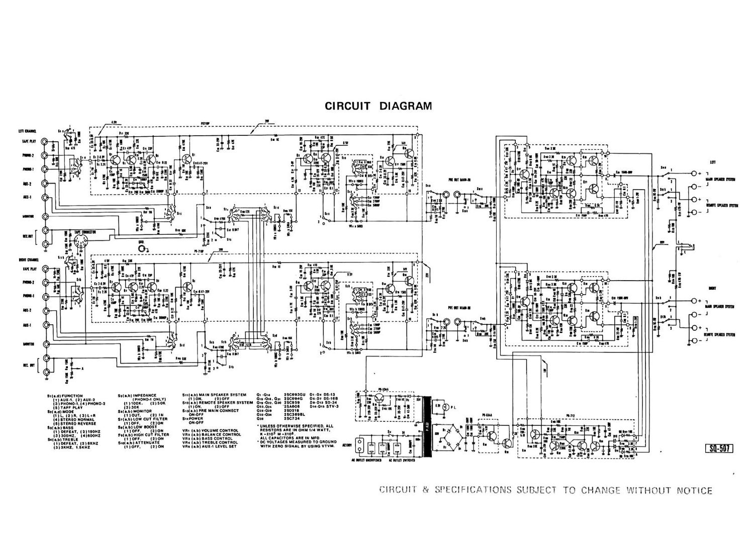 Luxman SQ 507 Schematic