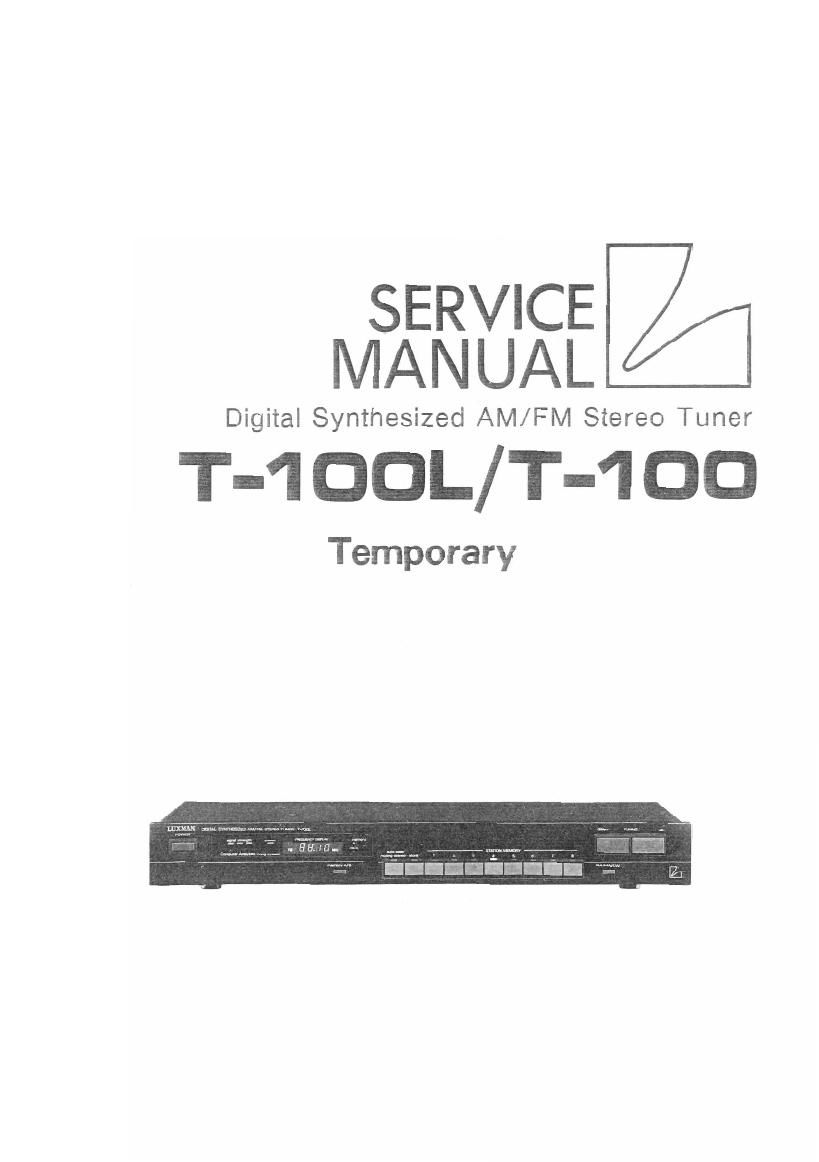 Luxman T 100 T 100 L Service Manual