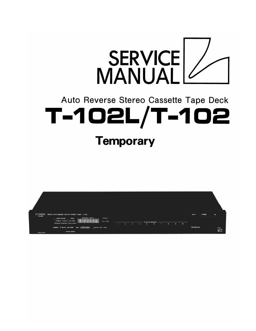 Luxman T 102 T 102 L Owners Manual